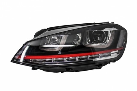 Prednja svjetla 3D LED DRL SEQ žmigavci GTI dizajn / VW Golf 7 VII (2012-2017), LPVX04