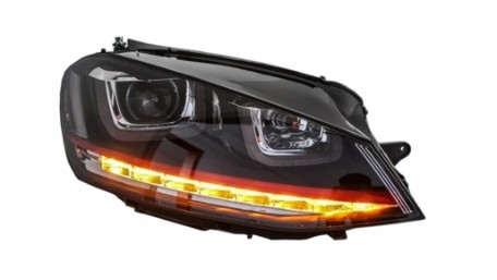 Prednja svjetla 3D LED DRL SEQ žmigavci GTI dizajn / VW Golf 7 VII (2012-2017), LPVX04