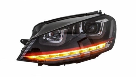 Prednja svjetla 3D LED DRL SEQ žmigavci GTI dizajn / VW Golf 7 VII (2012-2017), LPVX04