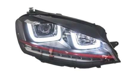 Prednja svjetla 3D LED DRL SEQ žmigavci GTI dizajn / VW Golf 7 VII (2012-2017), LPVX04