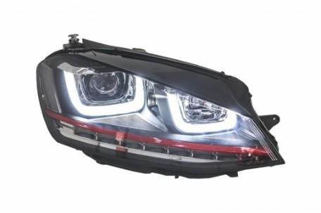 Prednja svjetla 3D LED DRL SEQ žmigavci GTI dizajn / VW Golf 7 VII (2012-2017), LPVX04