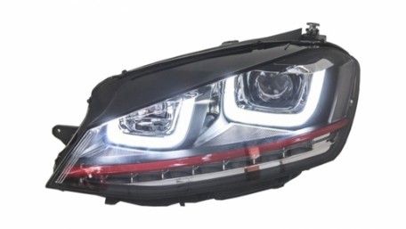 Prednja svjetla 3D LED DRL SEQ žmigavci GTI dizajn / VW Golf 7 VII (2012-2017), LPVX04