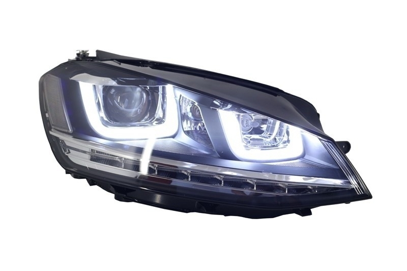 Prednja svjetla 3D LED DRL SEQ žmigavci R-line dizajn / VW Golf 7 VII (2012-2017), LPVX03