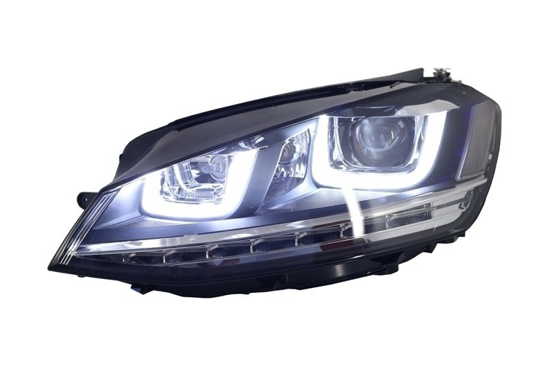Prednja svjetla 3D LED DRL SEQ žmigavci R-line dizajn / VW Golf 7 VII (2012-2017), LPVX03