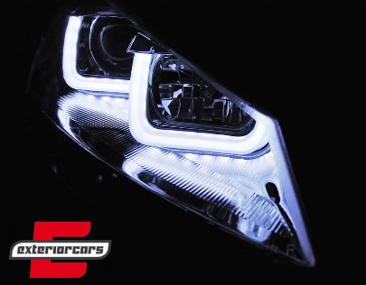 Prednja svjetla 3D LED U-dizajn (crna) / Volkswagen Golf VII (2012-2017), LPVWK6