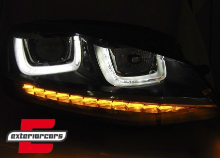 Prednja svjetla 3D LED U-dizajn LED SEQ žmigavci / Volkswagen Golf VII (2012-2017), LPVWR1
