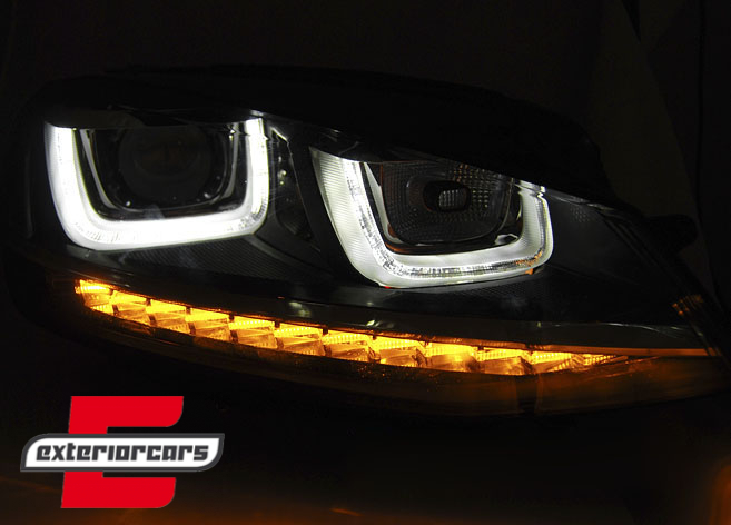 Prednja svjetla 3D LED U-dizajn LED SEQ žmigavci / Volkswagen Golf VII (2012-2017), LPVWR1