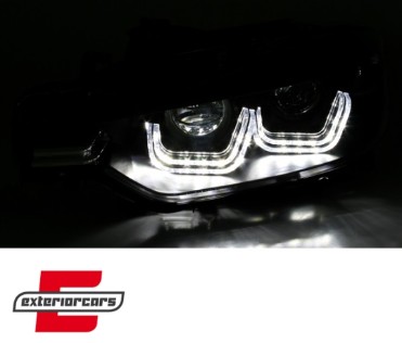 Prednja svjetla 3D LED U-dizajn Xenon look (crna) / BMW serije 3 F30 F31 limuzina karavan (10.2011-05.2015), LPBMF0