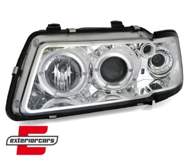 Prednja svjetla Angel Eyes (chrome) / Audi A3 (1996-2000), LPAU06