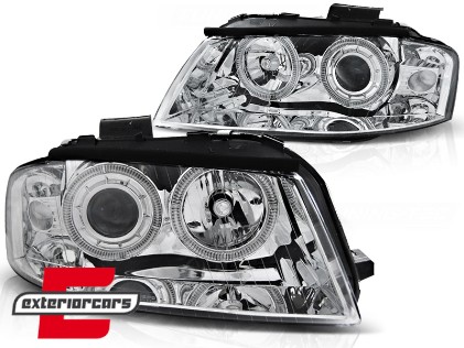 Prednja svjetla Angel Eyes (chrome) / Audi A3 8P 8PA (2003-2008), LPAU77