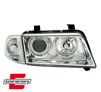 Prednja svjetla Angel Eyes (chrome) / Audi A4 B5 (1994-12.1998), LPAU09