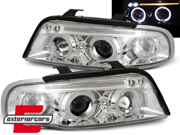 Prednja svjetla Angel Eyes (chrome) / Audi A4 B5 (1994-12.1998), LPAU33