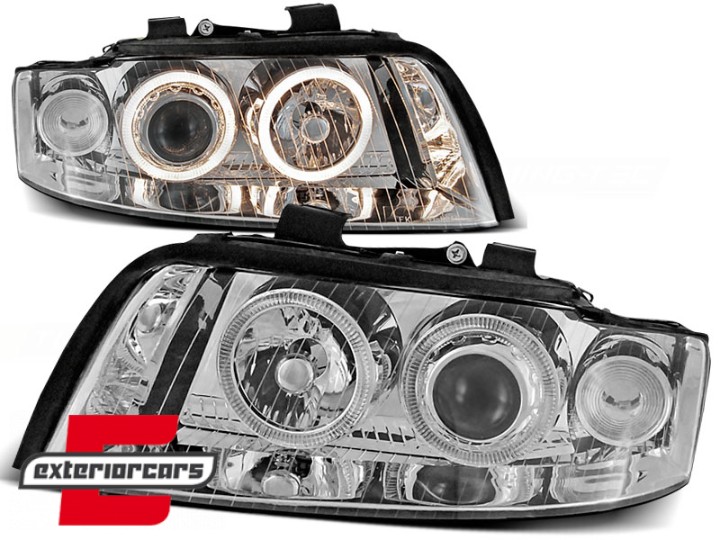 Prednja svjetla Angel Eyes (chrome) / Audi A4 B6 (2000-2004), LPAU19