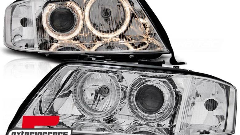 Prednja svjetla Angel Eyes (chrome) / Audi A6 4B C5 (05.1997-05.2001), LPAU67