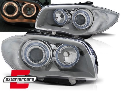 Prednja svjetla Angel Eyes (chrome) / BMW serije 1 E81 E82 E87 E88 (2004-2011), LPBMA3