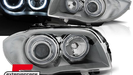 Prednja svjetla Angel Eyes (chrome) / BMW serije 1 E81 E82 E87 E88 (2004-2011), LPBMD4