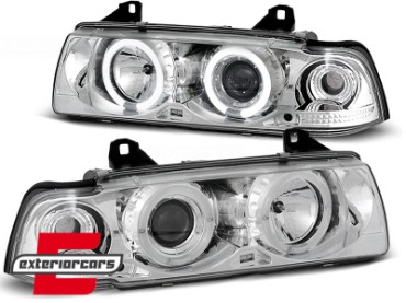 Prednja svjetla Angel Eyes (chrome) / BMW serije 3 E36 (12.1990-08.1999), LPBM01
