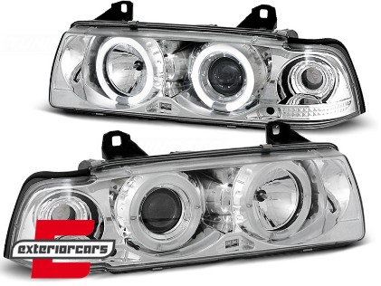 Prednja svjetla Angel Eyes (chrome) / BMW serije 3 E36 Coupe Cabrio (1990-08.1999), LPBM03