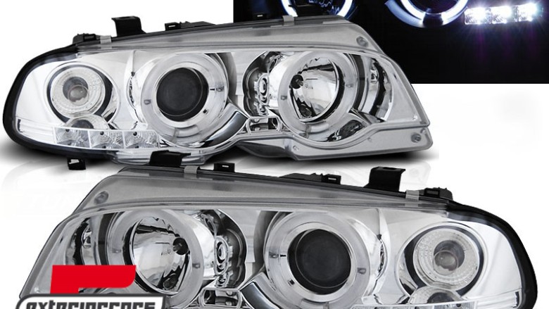 Prednja svjetla Angel Eyes (chrome) / BMW serije 3 E46 Coupe Cabrio (04.1999-03.2003), LPBM48