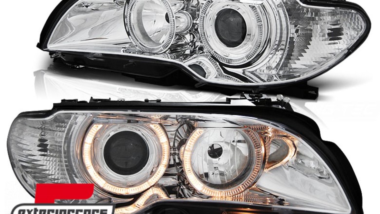 Prednja svjetla Angel Eyes (chrome) / BMW serije 3 E46 Coupe Cabrio (04.2003-2006), LPBM83