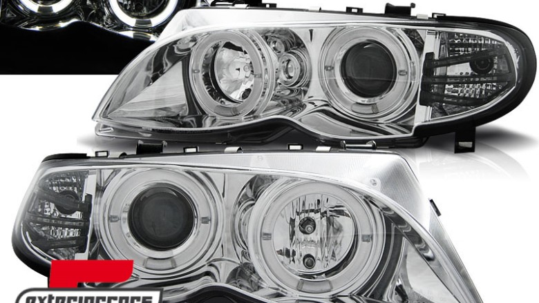 Prednja svjetla Angel Eyes (chrome) / BMW serije 3 E46 Facelift limuzina karavan (2001-2005), LPBM99