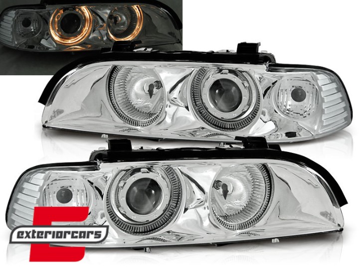 Prednja svjetla Angel Eyes (chrome) / BMW serije 5 E39 (09.1995-06.2003), LPBM08