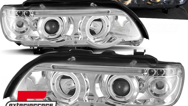 Prednja svjetla Angel Eyes (chrome) / BMW X5 E53 (1999-2003), LPBM42