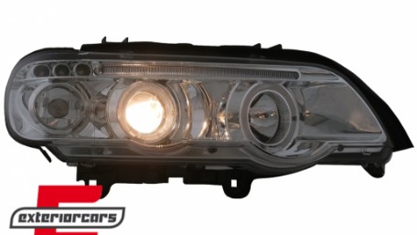 Prednja svjetla Angel Eyes (chrome) / BMW X5 E53 (1999-2003), LPBM42