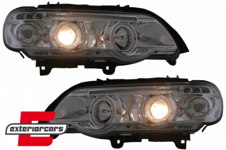 Prednja svjetla Angel Eyes (chrome) / BMW X5 E53 (1999-2003), LPBM42