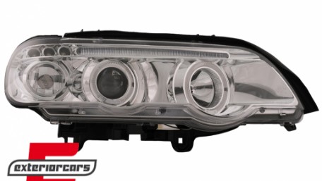 Prednja svjetla Angel Eyes (chrome) / BMW X5 E53 (1999-2003), LPBM42