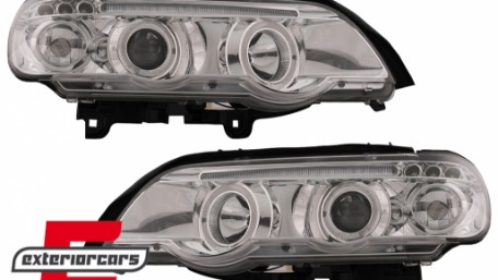 Prednja svjetla Angel Eyes (chrome) / BMW X5 E53 (1999-2003), LPBM42
