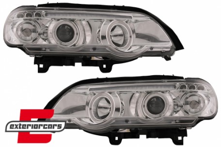 Prednja svjetla Angel Eyes (chrome) / BMW X5 E53 (1999-2003), LPBM42