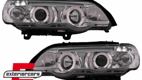 Prednja svjetla Angel Eyes (chrome) / BMW X5 E53 (1999-2003), LPBM42