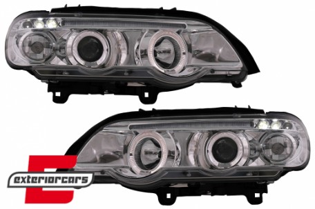 Prednja svjetla Angel Eyes (chrome) / BMW X5 E53 (1999-2003), LPBM42