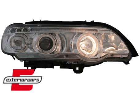 Prednja svjetla Angel Eyes (chrome) / BMW X5 E53 (1999-2003), LPBM42