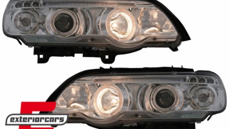 Prednja svjetla Angel Eyes (chrome) / BMW X5 E53 (1999-2003), LPBM42