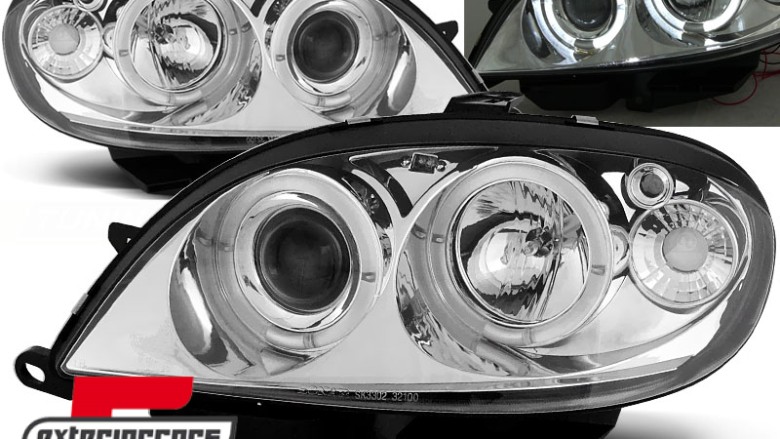 Prednja svjetla Angel Eyes (chrome) / Citroen Saxo (1999-2003), LPCI02