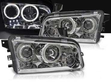 Prednja svjetla Angel Eyes (chrome) / DODGE CHARGER LX (2006-2010), LPDO11