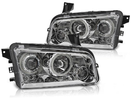 Prednja svjetla Angel Eyes (chrome) / DODGE CHARGER LX (2006-2010), LPDO11