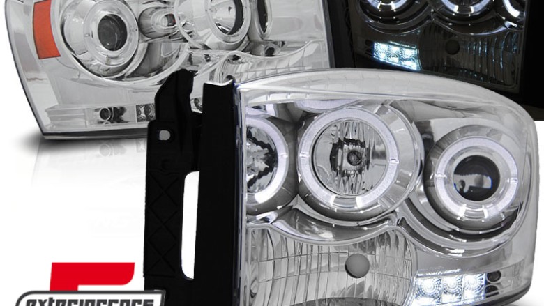 Prednja svjetla Angel Eyes (chrome) / Dodge RAM (2006-2008), LPDO05