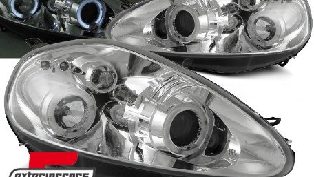Prednja svjetla Angel Eyes (chrome) / Fiat Grande Punto (2005-2008), LPFI03