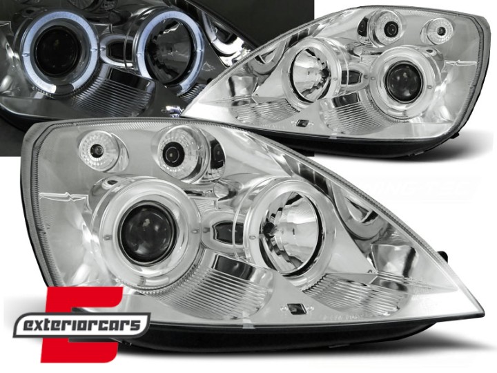 Prednja svjetla Angel Eyes (chrome) / Ford Fiesta (2002-08.2005), LPFO08