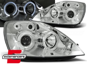 Prednja svjetla Angel Eyes (chrome) / Ford Fiesta (2002-08.2005), LPFO08