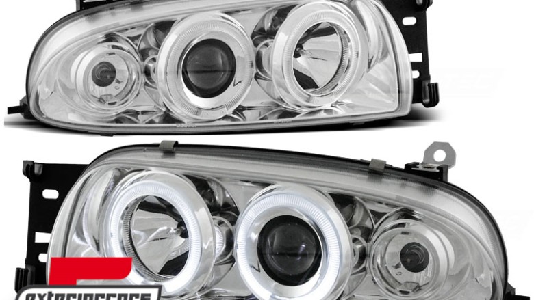 Prednja svjetla Angel Eyes (chrome) / Ford Fiesta Mk4 (1995-08.1999), LPFO07