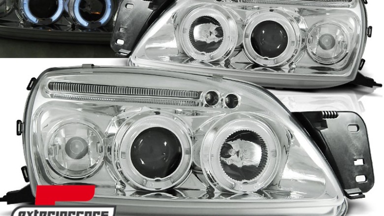 Prednja svjetla Angel Eyes (chrome) / Ford Fiesta Mk4.5 (09.1999-2002), LPFO26