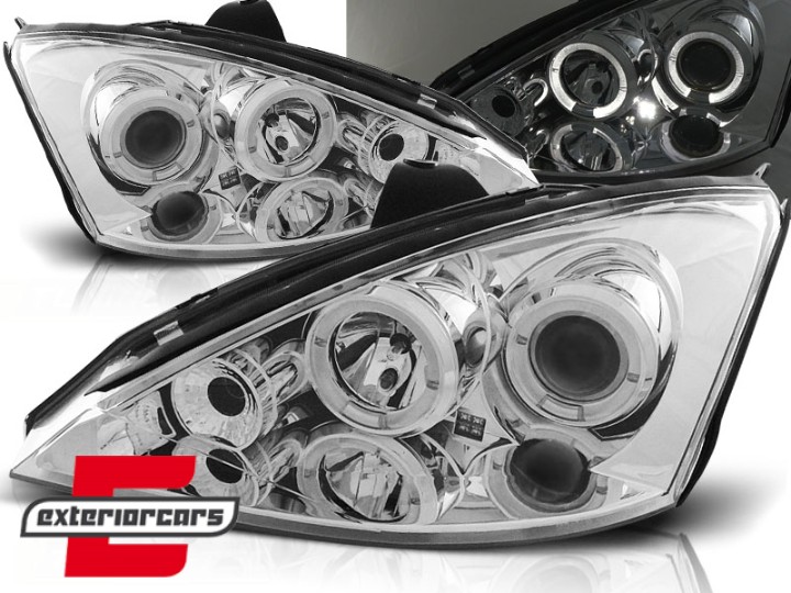 Prednja svjetla Angel Eyes (chrome) / Ford Focus (1998-10.2001), LPFO03