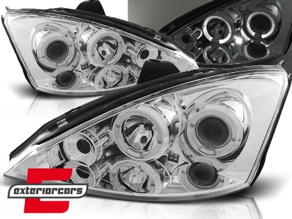 Prednja svjetla Angel Eyes (chrome) / Ford Focus Facelift (11.2001-2004), LPFO01