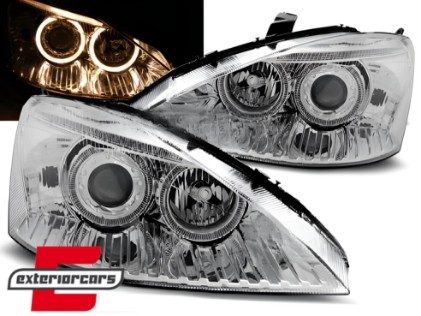 Prednja svjetla Angel Eyes (chrome) / Ford Focus Facelift (11.2001-2004), LPFO45