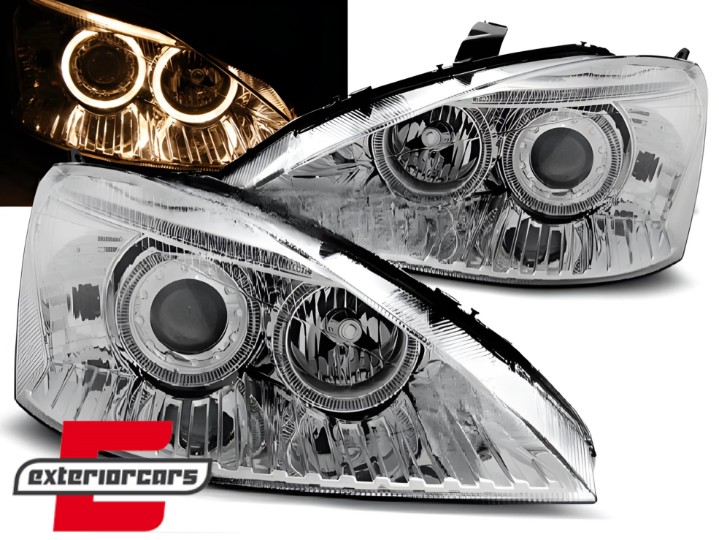 Prednja svjetla Angel Eyes (chrome) / Ford Focus Facelift (11.2001-2004), LPFO45