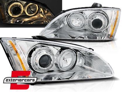 Prednja svjetla Angel Eyes (chrome) / Ford Focus II (2004-01.2008), LPFO67